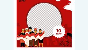 Link Twibbon Hari Pahlawan 10 November untuk ikut peringati dan hargai jasa para pahlawan. (www.twibbonize.com)