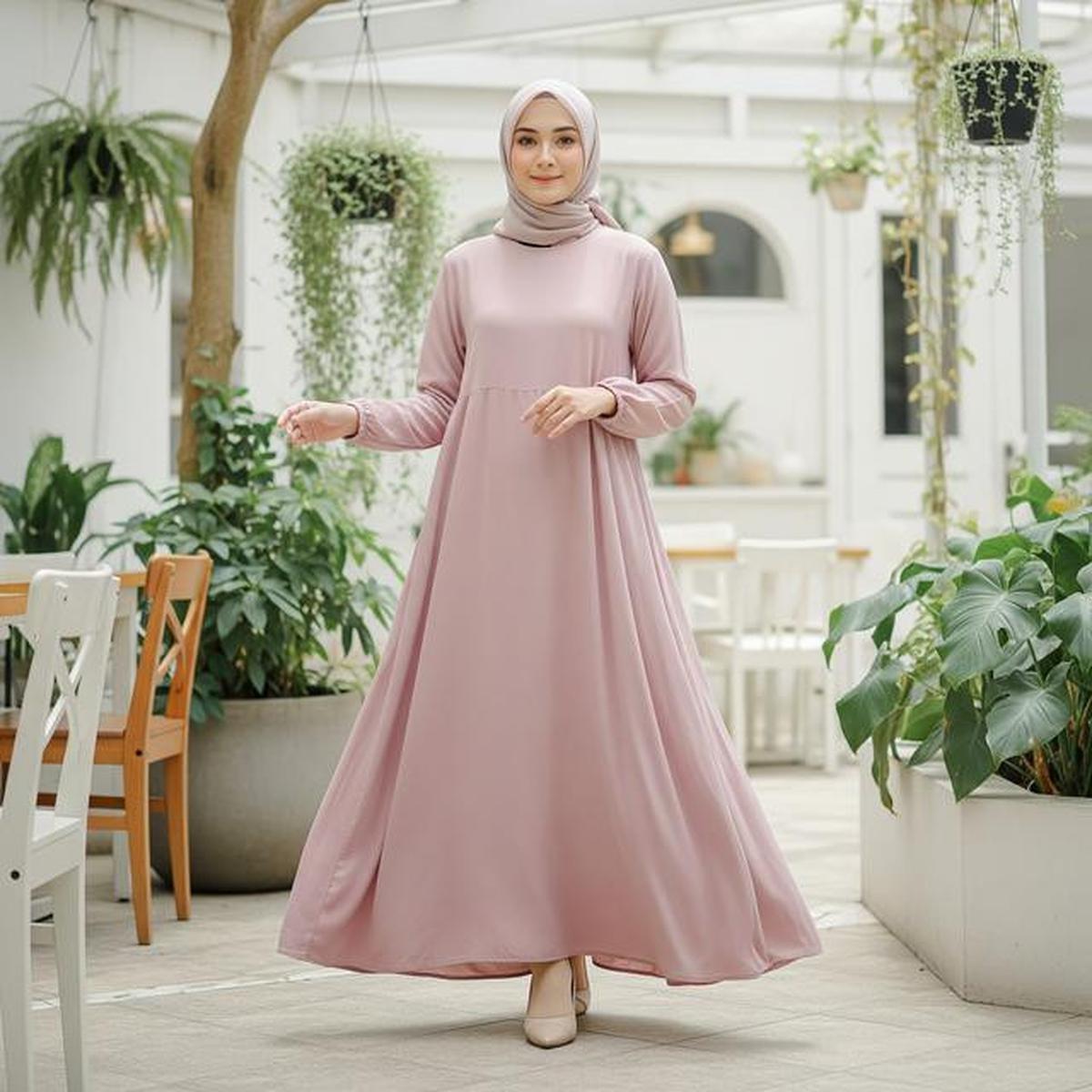 8 Model Gamis Longgar yang Tidak Panas dan Tetap Terlihat Anggun