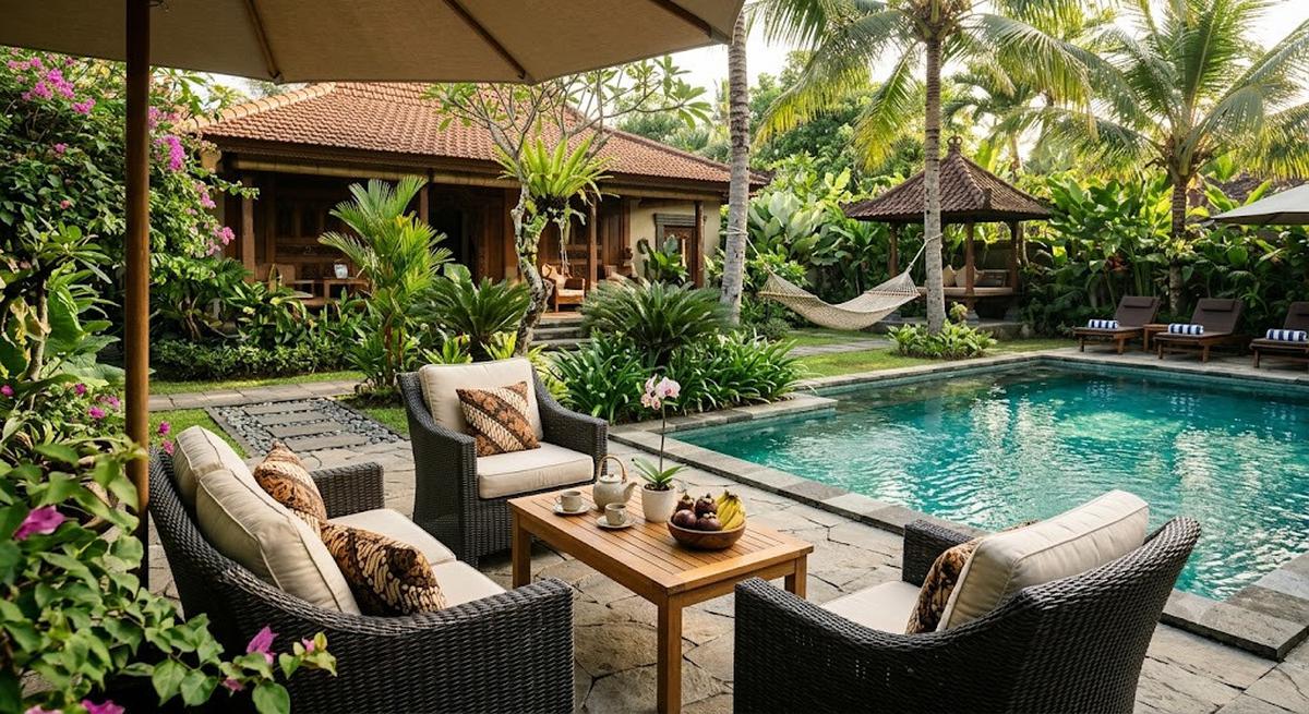 14 Area Duduk Outdoor ala Hotel, Inspirasi Ruang Santai Mewah di Rumah