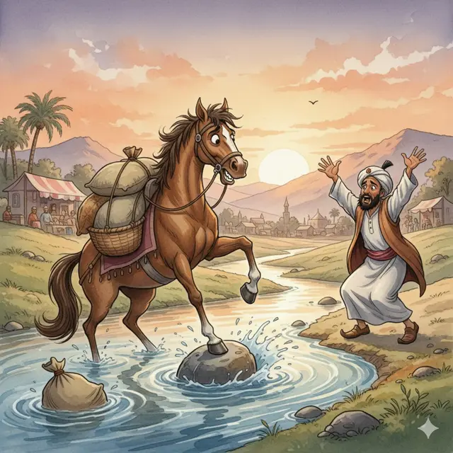 Ilustrasi Dongeng Sunda Kuda (Gemini AI)