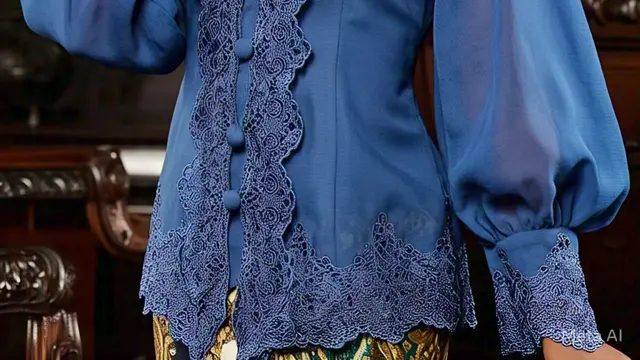 Rekomendasi Kebaya Modern Klasik dengan Detail Lengan Balon /Nurul Diva Kautsar via Meta AI