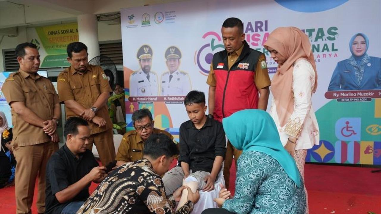 Pemerintah Aceh Salurkan Bantuan Kaki Palsu untuk 98 Penyandang Disabilitas