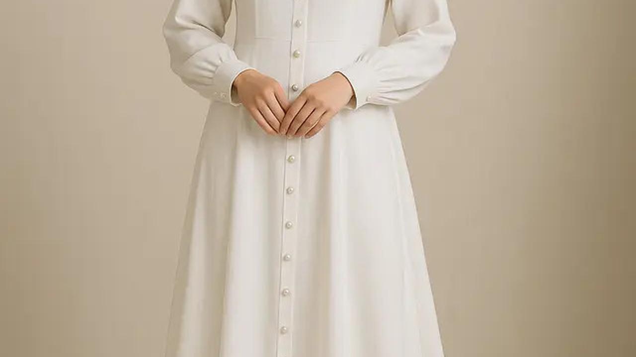 10 Inspirasi Gamis Syar'i Putih Mewah 2025, Ini Model yang Kekinian dan Stylish