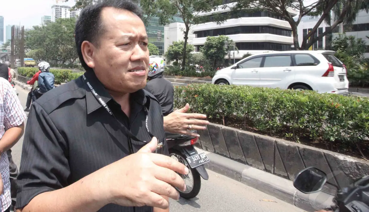 Mantan Direktur Penyidikan KPK, Brigadir Jenderal Polisi Yurod Saleh usai diperiksa, (28/8/14). (Liputan6.com/Herman zakharia)