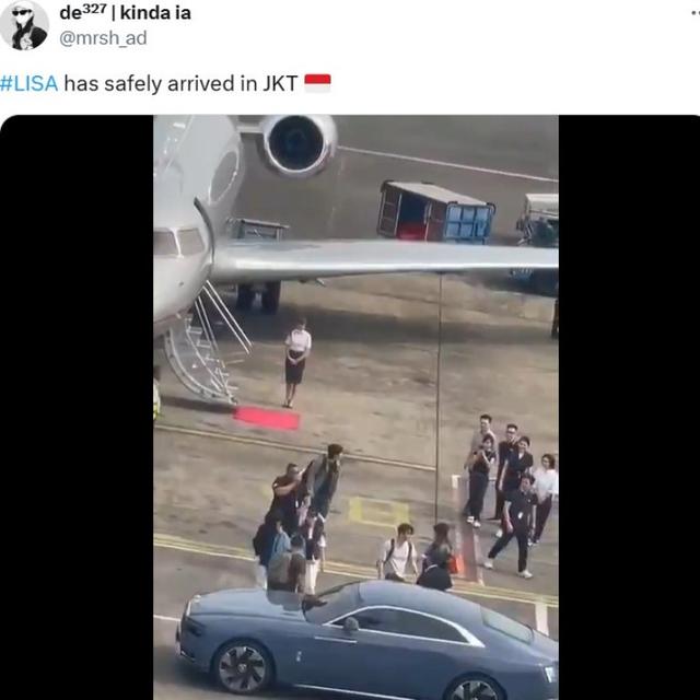 Gelar Fan Meetup di Jakarta, Lisa BLACKPINK Datang Pakai Jet Pribadi dan Dijemput Mobil Listrik