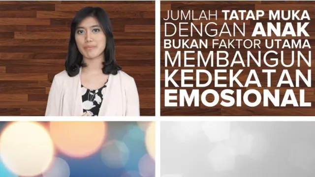 Antara anak yang memiliki orangtua yang bekerja dan tidak ada satu perbedaan yang mendasar, yaitu jumlah waktu tatap muka.