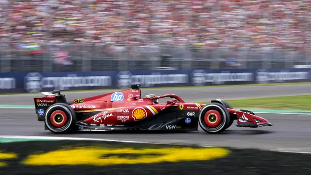 Foto: Tifosi Berpesta, Ferrari Sabet Kemenangan Manis di Balapan Kandang Formula 1 GP Italia 2024