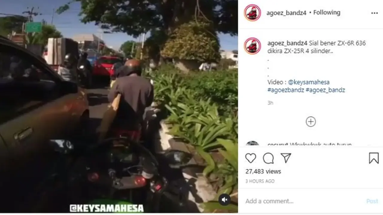 Motor 600cc Dikira Ninja ZX-25R 4 Silinder (Intagram @agoez_bandz4)