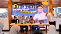 Komunitas ekonomi kreatif Jember menyatakan dukungannya terhadap pencapresan Airlangga Hartarto di pemilu 2024. (Istimewa)