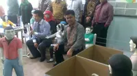 Ketua KPU RI Juri Ardiantoro di Kantor KPU Jawa Barat, Jalan Garut, Bandung, Selasa (18/10). (Arie Nugraha/Liputan6.com)