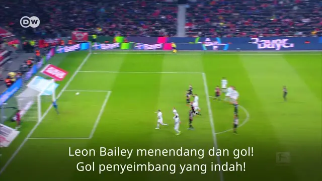 Berita video gol spektakuler dari pemain muda Bayer Leverkusen, Leon Bailey saat menghadapi Bayern Munchen, Sabtu (2/2/2019)