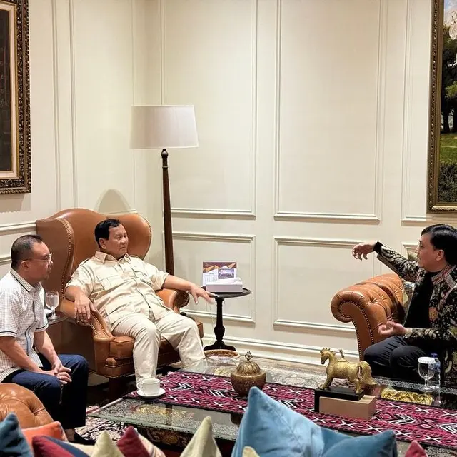 Yovie Widianto saat bertemu Prabowo. (Foto: Dok. Instagram @sufmi_dasco)