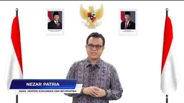 Wakil Menteri Komunikasi dan Digital Indonesia, Nezar Patria, Acara Peluncuran Demokrasi Digital secara hybrid.