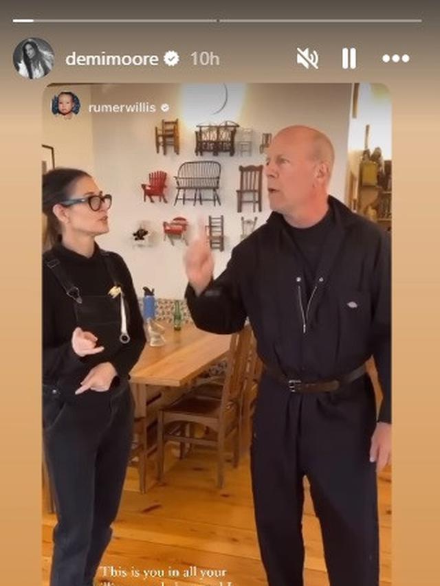 Bruce Willis dan Demi Moore. (Instagram/ demimoore)