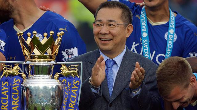 Pemilik klub sepak bola Leicester City, Vichai Srivaddhanaprabha, meninggal dalam kecelakaan helikopter, 27 Oktober 2018 (AP/Matt Dunham)