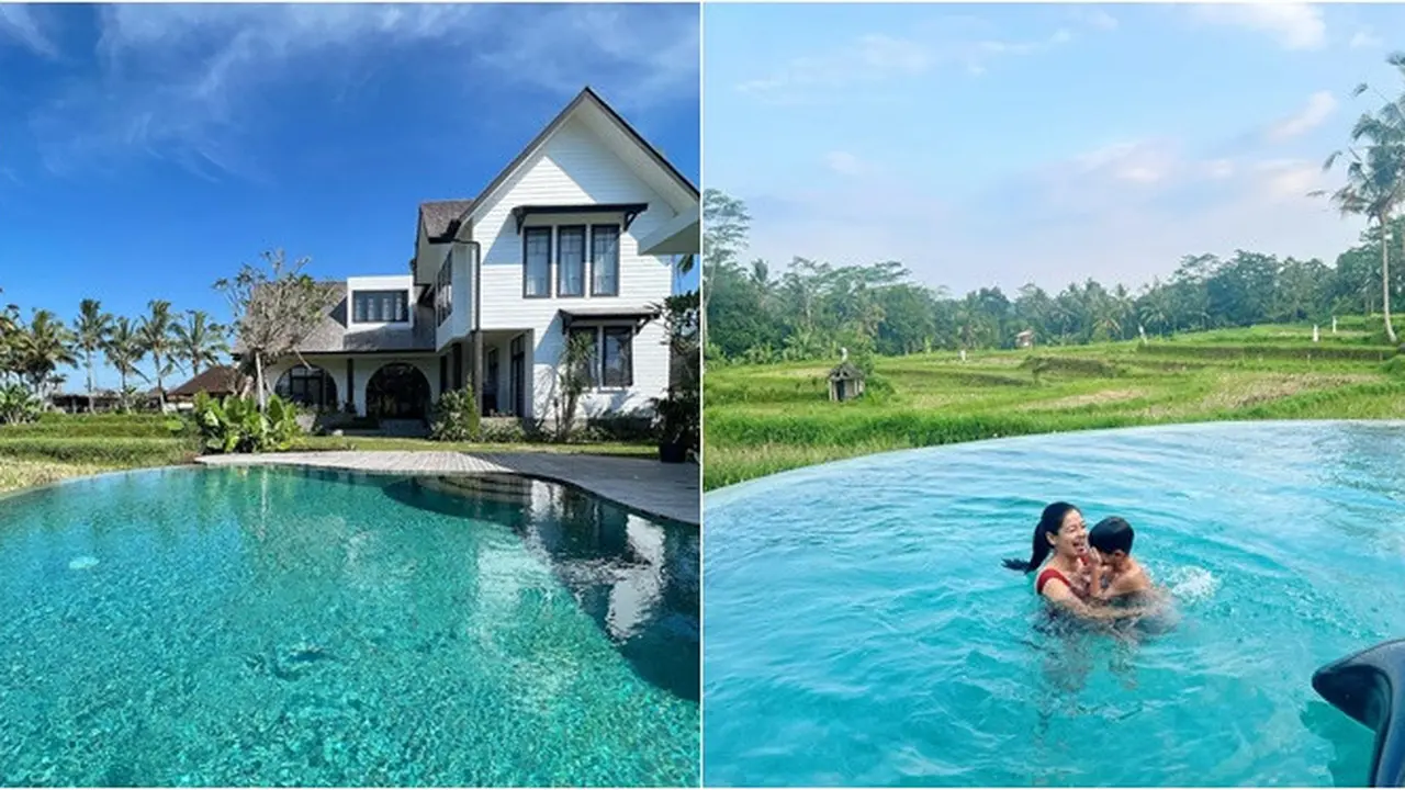 6 Potret Rumah Ayah Christian Sugiono di Bali, Sejuk dengan Pemandangan Sawah