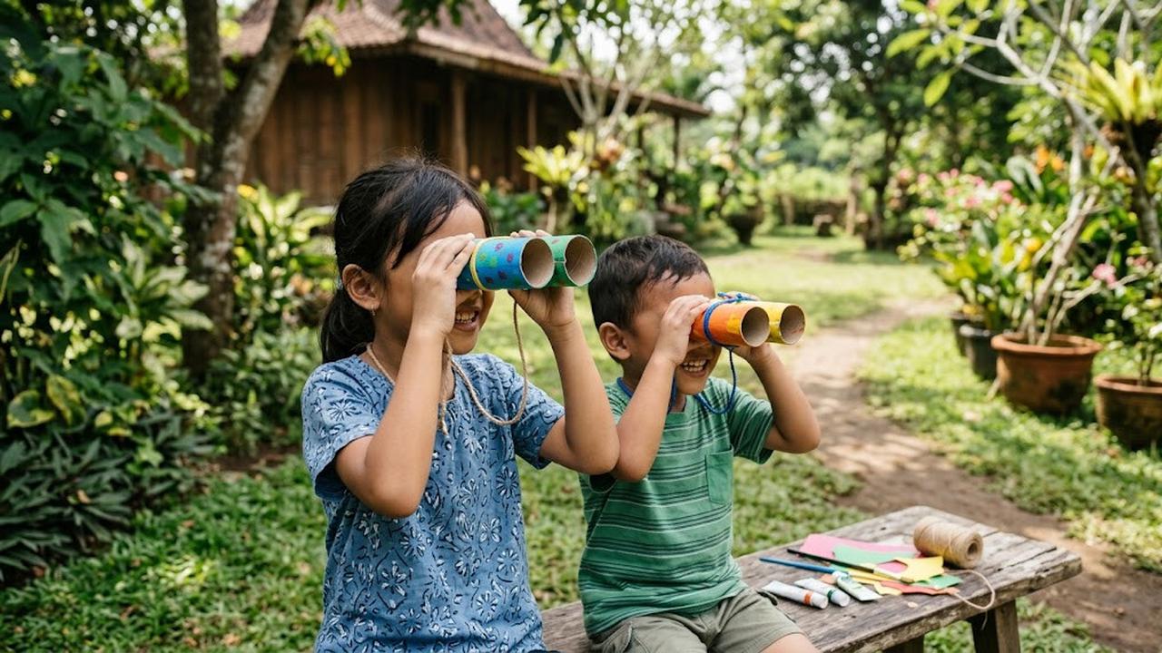 Ide Aktivitas Kreatif Anak dari Barang Bekas/AI Generated