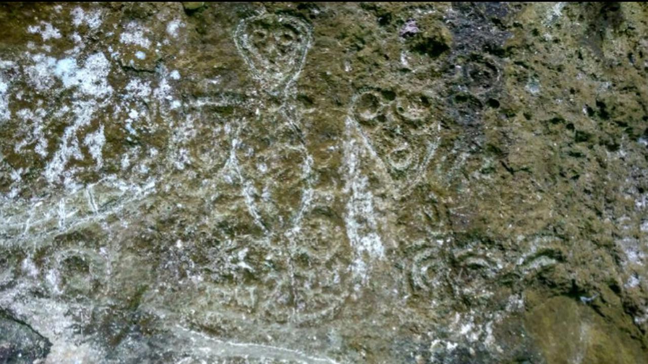 Penemuan ukiran kuno di dinding batu Lembata, NTT