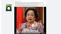 Tangkapan layar klaim video Megawati Soekarno Putri mengalami nyeri lutut dan pengobatannya