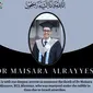 Dr Maisara Alrayyes merupakan penerima beasiswa Chevening lulusan King's College London. Ia dilaporkan tewas di Gaza akibat serangan Israel. Dok: Instagram @kcl.sjp