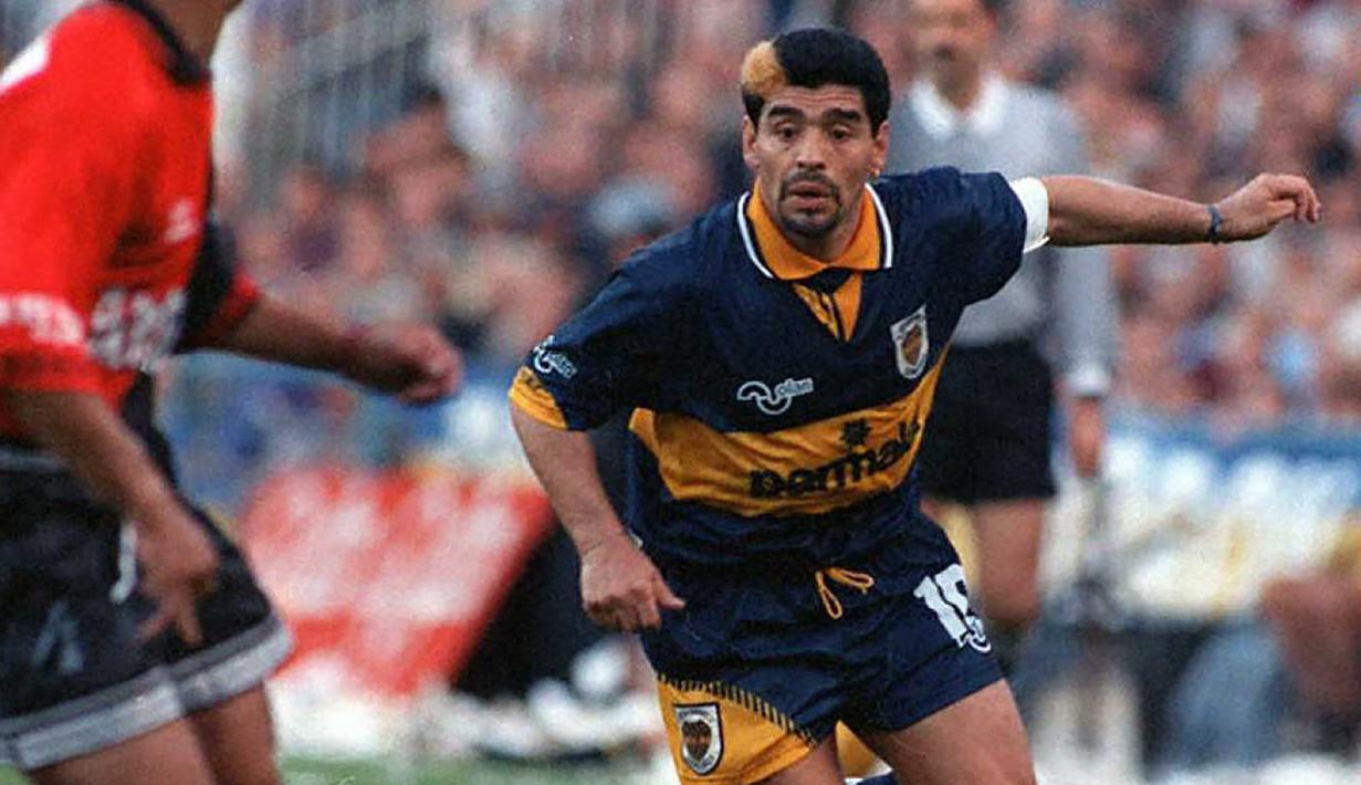 3. Diego Maradona (115 gol) - Legenda timnas Argentina ini mencetak 115 gol saat bermain untuk Napoli. (AFP/Daniel Luna)