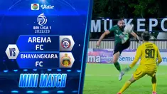 Berita video highlights BRI Liga 1 pekan ke-34, pertandingan antara Arema FC melawan Bhayangkara FC, Jumat (14/4/23). Bhayangkara menang dengan skor 3-0.