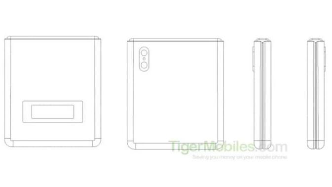 Xiaomi daftarkan paten smartphone mirip Motorola Razr. (Doc: Tiger Mobiles)