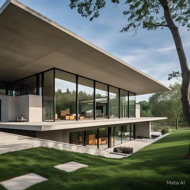 Model Rumah Minimalis 1 Air Terbaru: Futuristik dengan Dinding Kaca