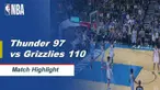 Berita Video Highlights NBA 2019-2020, New Oklahoma Thunder Vs Memphis Grizzlies 97-110