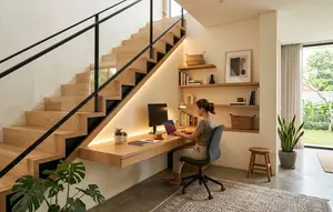 8 Desain Tangga Rumah Minimalis, Maksimalkan Area untuk Ruang Kerja Fungsional dan Nyaman