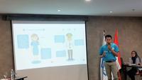 Founder dan CEO I Go Green memaparkan peluang bisnis dari pengolahan sampah di Kota Palembang (Liputan6.com / Nefri Inge)