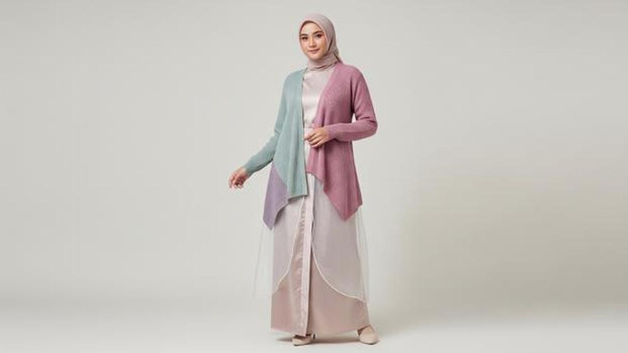 8 Model Gamis Kombinasi Cardigan Terbaru di 2025, Nyaman dan Stylish