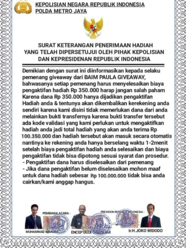 Penipuan Mengatasnamakan Baim Wong Makin Meresahkan, Paman Ifan Seventeen Hampir Jadi Korban. (instagram.com/ifanseventeen)