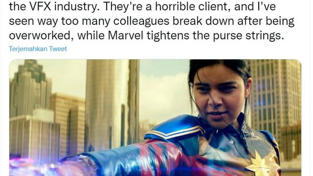 Keluhan ahli efek visual Dhruv Govil tentang pengalaman bekerja di Marvel. (Twitter @DhruvGovil)