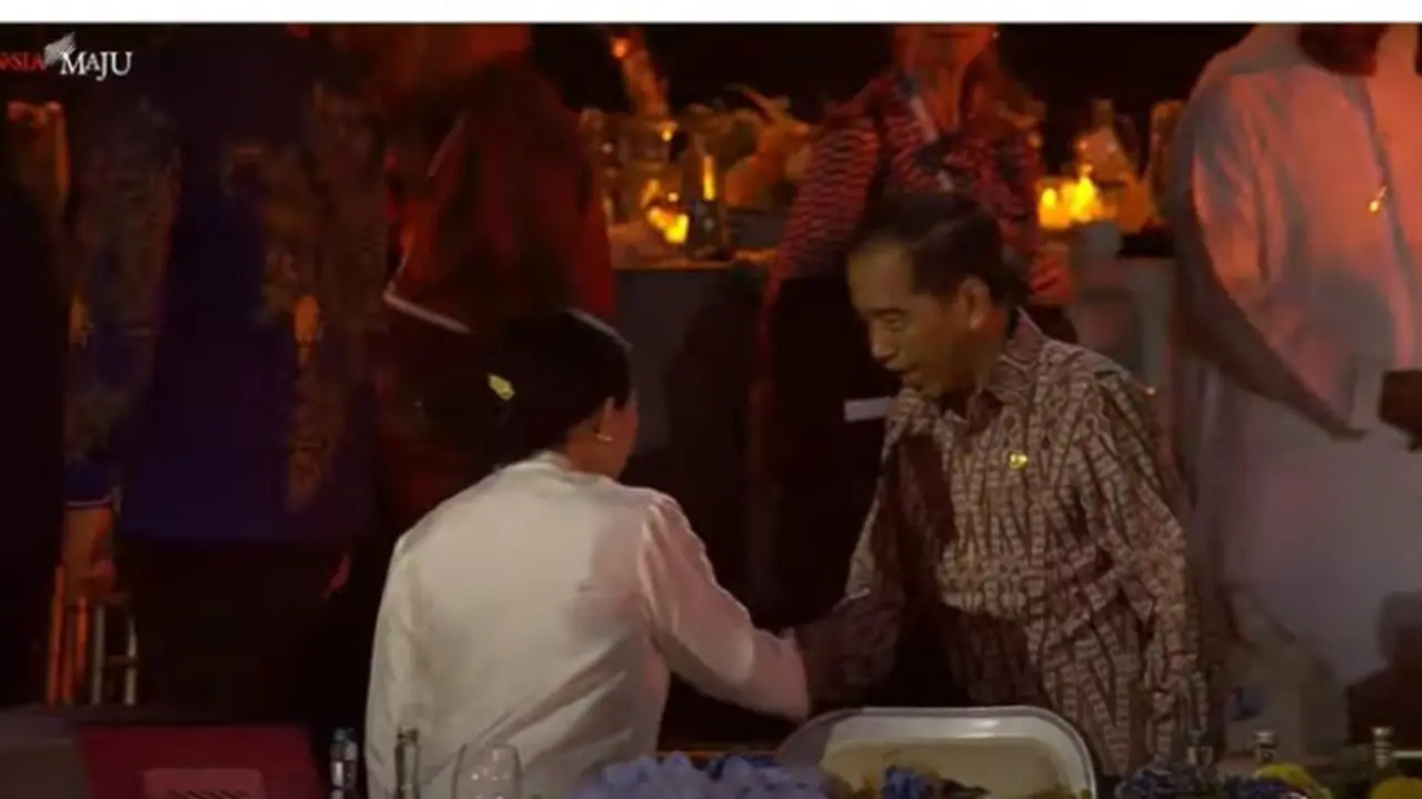 Ikut Nyanyi Lagu Sayang, Presiden Jokowi dan Puan Maharani Salamn Usai Gala Dinner World Water Forum 2024