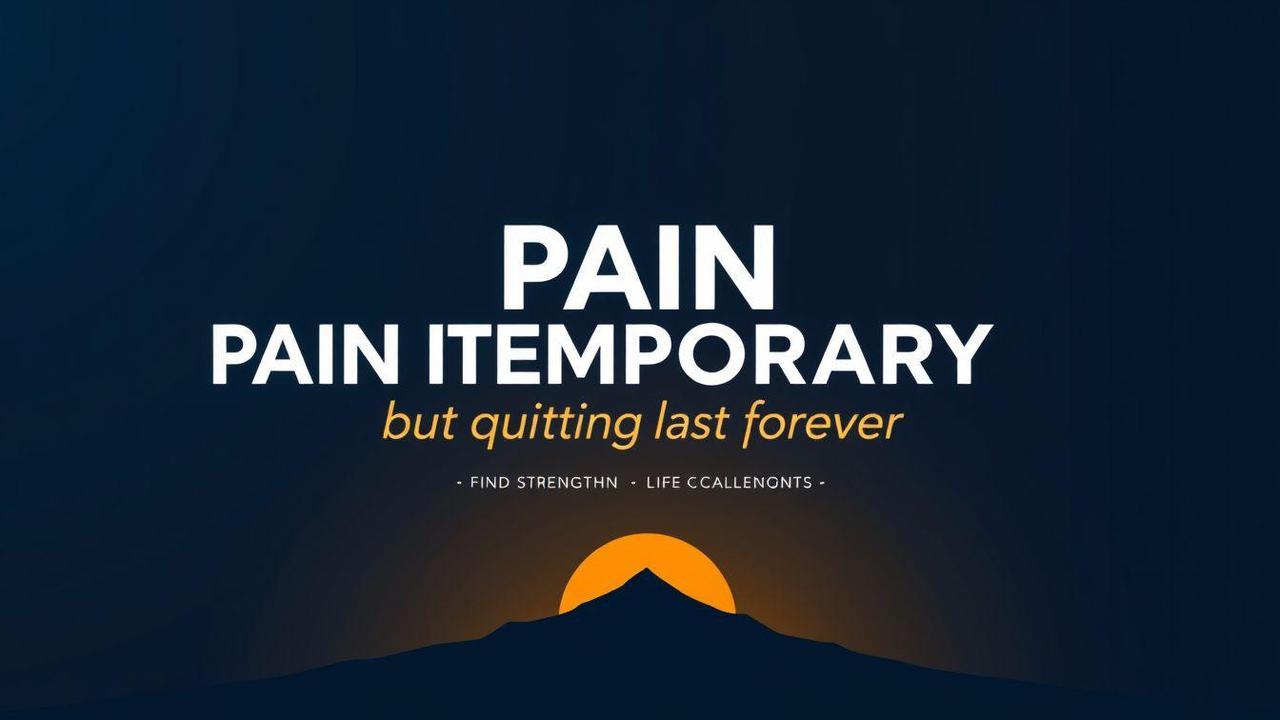 Pain is Temporary Quotes