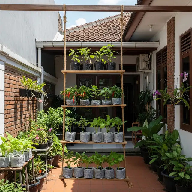 9 Ide Kebun Sayur Gantung di Rumah Kecil, Maksimalkan Lahan Sempit