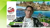 Sandiaga Uno di Climate Talk, Liputan6.com, Melangkah ke Pariwisata Hijau, Sudah Siapkah Kita?, Jumat, 16 Desember 2023. (Dok. Tangkapan Layar Vidio.com/LiputanEnam)