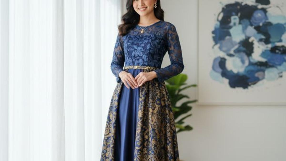 8 Model Long Dress Batik Kombinasi Satin yang untuk Acara Formal dan Pesta, Cocok untuk Segala Usia
