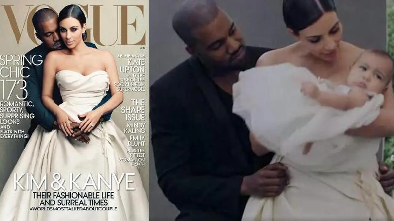Kim Kardashian - Kanye West Vogue April2014 1