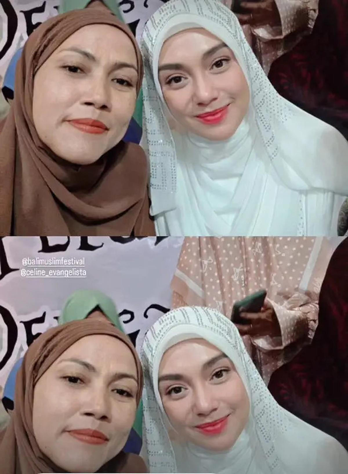 8 Potret Celine Evangelista Pakai Gamis Putih saat Jadi Bintang Tamu di Kajian Bali Muslim Festival, Angggun dan Memukau