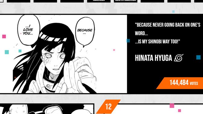 <p>Hinata Hyuga. Dok: situs resmi Naruto</p>