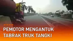 Seorang pemotor mengantuk di tengah jalan mengundang perhatian