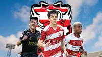 Madura United - Malik Risaldi, Francisco Rivera, Hugo Gomes (Bola.com/Adreanus Titus)