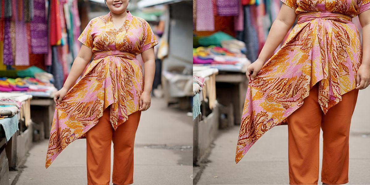 Model Baju Batik Wanita Gemuk agar Terlihat Ramping