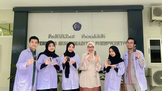 Mahasiswa UMP menemukan nanospray hair tonic pencegah rambut rontok. (Foto: UMP/Liputan6.com)