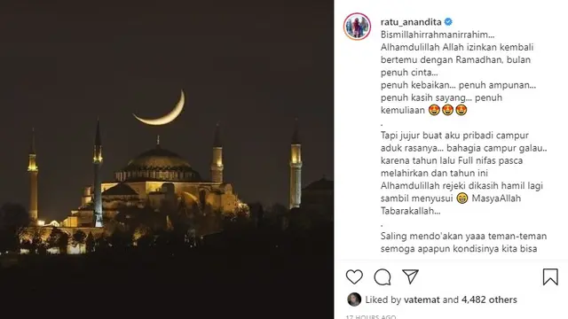 Ratu Anandita - Mario Irwinsyah (Foto: Instagram/@ratu_anandita)