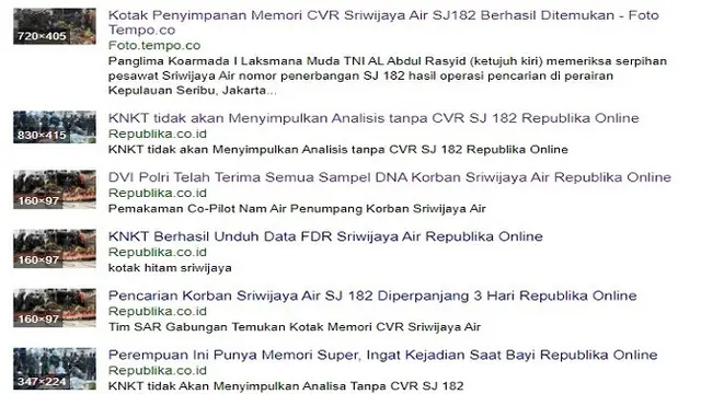 Gambar Tangkapan Layar Penelusuran Foto Menggunakan Situs Yandex