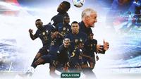Piala Dunia 2022 - Ilustrasi Timnas Prancis saat Menghadapi Tunisia Ver 2 (Bola.com/Adreanus Titus)