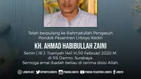 Pengasuh Ponpes Lirboyo Kediri KH Ahmad Habibullah Zaini tutup usia (twitter/ponpes lirboyo)